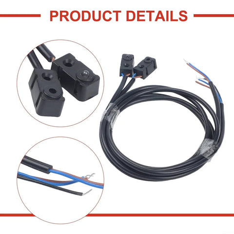 Slick Infrared Break Beam Sensor Module 3mm Split Emitter Receiver With Black Housing and Wires