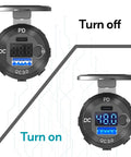Badass Heavy Duty High Voltage USB Power Adapter 12V To 60V Aluminum Cigarette Lighter Socket Featuring LED Display