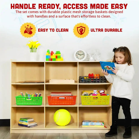 Six Pack Straight Up Durable Plastic Classroom Storage Bins And Turn In Trays Total Game Changer For Teachers To Keep Papers Neat And Tidy Rainbow Colors Measure 13 Inches Long
