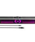 Wireless Bluetooth PC Speakers Soundbar For Desktop Laptop Monitor USB Powered Stereo Desktop Speaker System GS524 with pink LED lighting