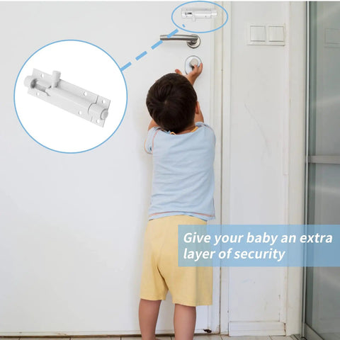 Built Tough 3 Inch Barrel Bolt Lock In Crisp White Heavy Duty Stainless Steel Slide Latch With Complete Mounting Hardware Rust Proof Security Bolt For Patio Gates Front Doors And Barn Sheds Solid 2 Pack