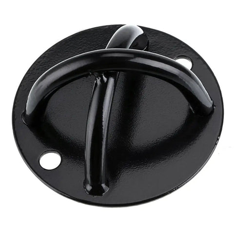 Heavy Duty Wall Mount Bracket And Ceiling Anchor Hooks For Suspension Trainer Straps, black steel anchor for home gym use.