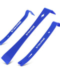 Beefy Heavy Duty Flat Pry Bar Set With 9.25 Inch Trim Pry, 7.25 Inch Ultra Bar, And 5.5 Inch Mini Bar, High Carbon Steel Crowbars