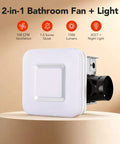 Quiet 100 CFM Bathroom Exhaust Fan With Light, 1.5 Sones, 1500LM LED, 3CCT And Night Light on display