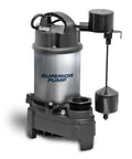 Beefy 1/2 HP Stainless Steel And Cast Iron Sump Pump With Vertical Switch, Moves Up To 4500 GPH, 25 Foot Lift, Handles Up To 1/2 Inch Solids