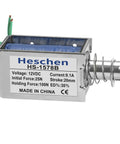 12V DC Solenoid Electromagnet With 20mm Stroke And 50N Hold Force Push Pull Type Open Frame Linear Motion Actuator For Automation Projects Durable Copper Coil Easy Install, open frame with spring plunger