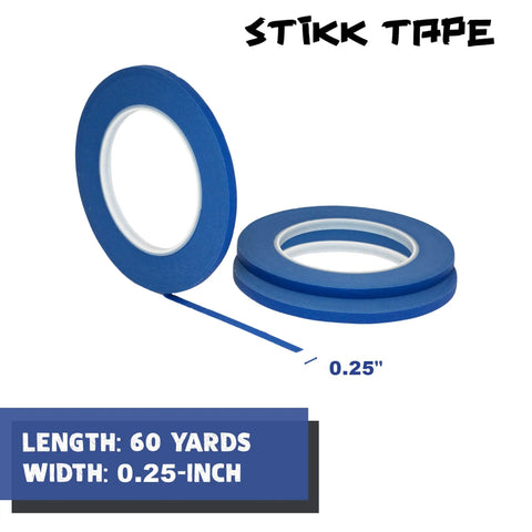 Three Pack Blue Painter Tape One Quarter Inch By Sixty Yards For Clean Edges Trim Ceilings Residue Free Removal Masking Tape