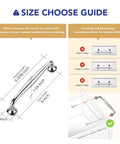 Size guide for 5 Pack 5 Inch Polished Chrome Kitchen Cabinet Handles Solid Zinc Alloy Cupboard and Drawer Pulls.