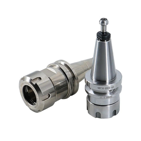 Bulletproof BT30 ISO30 Dynamic Balance Tool Holder With ER16 ER20 ER25 ER32 Nuts For CNC Milling Centers, showing precision spindle and nuts.