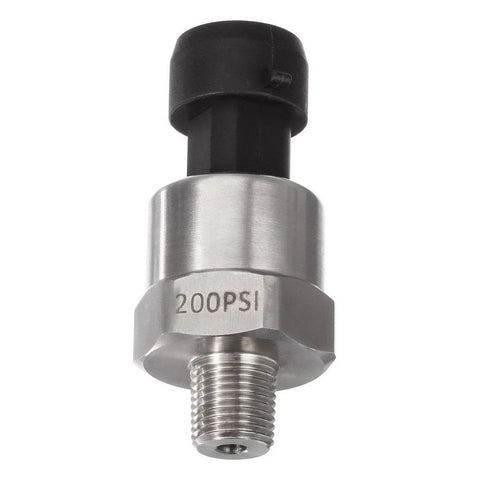 AUTEX 200 PSI stainless steel pressure transducer with 1/8-27 NPT thread front view