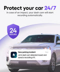 Pro Dash Camera For Cars With Dual Front And Cabin View Night Vision 24 Seven Parking Mode alert on SUV