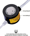 Close-up of the magnetic base of the Two Pack Magnetic LED Work Light With Flexible Gooseneck 6W 30 LEDs showing mounting features.