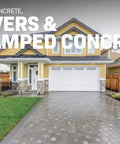 Straight Up Pro Grade 5 Gallon Solvent Based Acrylic High Gloss Wet Look Concrete Coating And Paver Sealant on paver driveway.