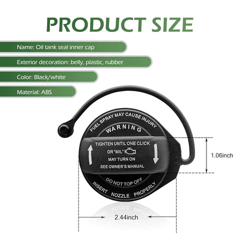 Fuel Filler Cap Replacement For Audi And Volkswagen Cars Black Sealing Gas Cap with size dimensions and features
