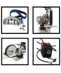 Heavy Duty Belt Grinding Machine Variable Speed Belt Sander Polisher With Rock Solid Base For Badass Knife Sharpening Rust Removal And Hella Versatile Shop Workstation 72X2 Belt 220V components including tensioner, motor, drive wheel, and control panel.