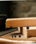 Badass Eight Piece Carbon Steel Dowel Transfer Pin Kit For Woodworker Pros Who Want To Nail Center Marking Exactly And Align Boards Perfectly For Rock Solid Joints Using Plated Steel Centers To Drill Matching Holes Fast On Any Diy Project, black carbon steel pins in wood