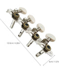 Upgrade Classical Guitar Tuning Pegs Set For 4L4R And Other Styles Easy Fit Replacement Hardware For Stable Tuning And Smooth Turn Durable Build No Fuss Install For Replacing Old Or Broken Guitar Tuner Parts, 10.9cm metal set