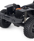 Hardcore Nylon Crawler Chassis Frame With Gearbox Assembled Upgrade Kit for 1/18 Scale RC Crawlers, durable steel rails visible
