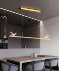 Knock Out Your Home Game With This Fresh Postmodern Bird Ceiling Pendant Light Featuring Polished Brass Chandelier Design 123 Cm Long.