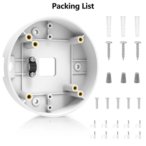 Plug And Play Outdoor Electrical Box Bracket For Ring Blink Wyze Nest And Eufy Floodlight Cameras With No Sweat Wall Mount Install And Helluva Secure Grip For Your Setup