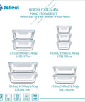 18 Piece Glass Food Storage Set With Lids BPA Free And Leak Proof Nesting Glass Meal Prep Containers In Rectangle And Square Shapes Includes 9 Containers And 9 Matching Lids For Fresh Food Storage No Mess