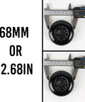68mm 82A Inline Skate Wheels Black Outdoor Roller Hockey 8 Pack For All Purpose Indoor And Outdoor Skating With 5 Spoke Hub