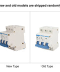Three Pole 63 Amp Miniature Circuit Breaker for 220 to 380V AC 4500A Breaking Capacity Built Tough DIN Rail Mounted RCCB DZ47 63 Model ID Reliable Power Safety Switch showing new and old models side by side.