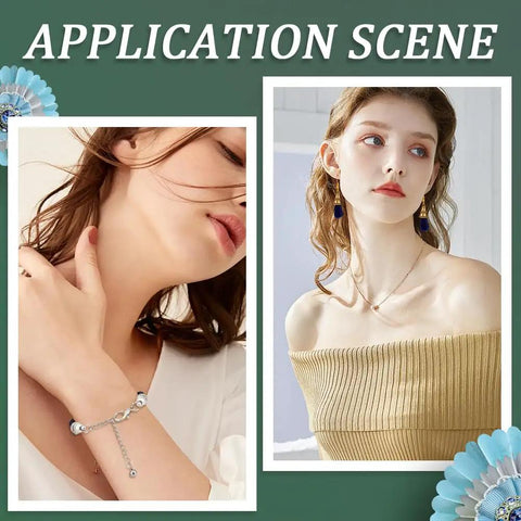 All-in-One Leather End Caps Kit for Jewelry Making showcased as elegant bracelet and necklace on models