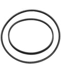 Polyurethane Lathe Drive Belt Set 2 Pack Featuring 5M375 And 5M387 For Mini Metal Lathes showing two durable belts.