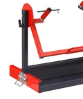 Beefy No Fuss Motorcycle Engine Stand For 2 And 4 Stroke Single Cylinder Engines Dirt Bike ATV MX Maintenance Stand, side view.