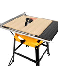 Heavy Duty Portable Mini Table Saw Featuring Slick Dust Collection And Badass 2000W Motor For Zero Fuss Wood Cutting and adjustable table.