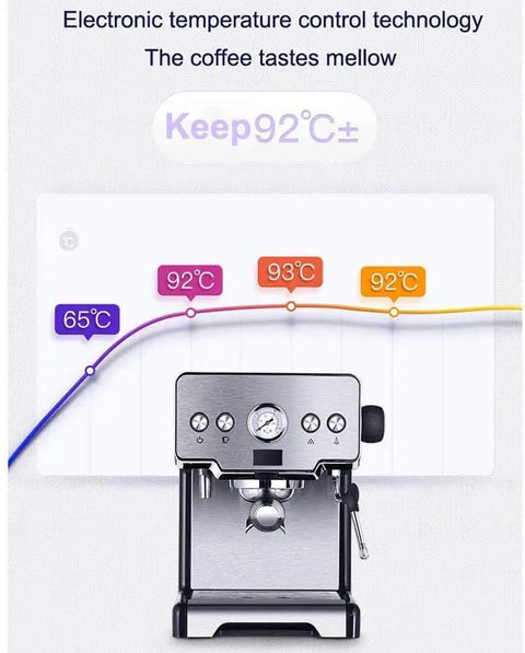 Semi Automatic Coffee Machine For Home Use With Cappuccino Milk Frother And Espresso Maker Domestic Italian Style Coffee Machine With Steam Frothing