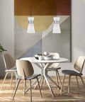 3 Pack Cylindrical Pendant Lights With Frosted Glass, Modern Hanging Lamps For Kitchen Island Bar And Dining Room, Brushed Nickel Finish, Hardwire Ready, Farmhouse Chic, over dining table