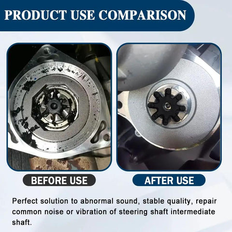 Hella Tough Flexible Steering Coupler For Hyundai Sonata Kia Optima Soul Azera 2Pcs Polyurethane Steering Column Motor Joint before and after use comparison.
