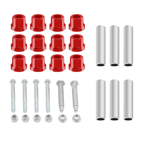 Beefed Up Heavy Duty Steel Plate Bushing Kit For Golf Cart Suspension Front And Rear Spring Bushing With Screws Set