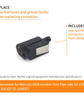Five Sixteenth Inch Quick Disconnect Fuel Line Connector For Boat Tank Side, Built To Fit Mercury Mariner Outboard Motors
