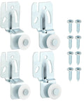 Sliding Door Hardware Wardrobe Roller Kit With Four Wheels For Top Hung Bypass Doors For Kitchen And Pantry