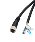 M12 A Coded 5 Pin Female Actuator Sensor Cable For Industrial Grade Automation 20 Meter Length With Bare Wire Leads Open End