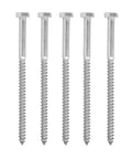 Stainless Steel Half Thread Wood Lag Screws Self Tapping For Carpentry Heavy Duty M6 X 100mm Bolts With High Hardness And Durability DIN 571