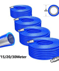 Beast Mode Kink Free Pneumatic Tubing 5X8MM Straight Air Compressor Hose 20 Meter Long with Type C Quick Disconnect Fittings, blue hose