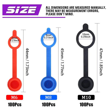 300 Piece Plastic Grease Fitting Cap Set For Grease Zerks Keeps Dirt And Moisture Out Color Coded Snap On Caps For Automotive Shop Garage
