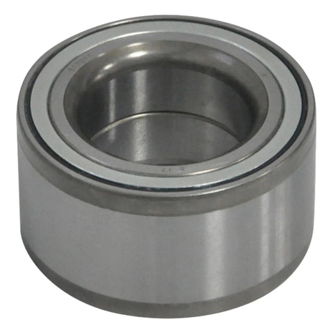 Close-up of a Premium Front Wheel Bearing Assembly for Toyota 4Runner Sequoia Tacoma and Tundra, silver metal finish, cylindrical design