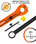 Carbon Fiber Radius Guide Circle Cutting Jig Pro Grade Base Plate For Trim Routers 1.6 To 37 Inch Circles Fits DeWalt DCW600 DWP611