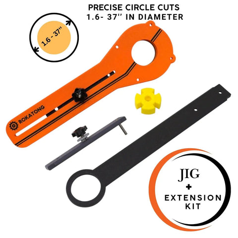 Carbon Fiber Radius Guide Circle Cutting Jig Pro Grade Base Plate For Trim Routers 1.6 To 37 Inch Circles Fits DeWalt DCW600 DWP611
