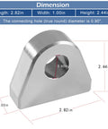 Heavy Duty Weld On Shackle Clevis Mounts 1 Inch Thick Steel Pack Of 4 With Beveled Base, Dimensions 2.82" L, 1" W, 2.44" H, 0.90" Hole