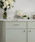 Weathered Nickel Zinc Alloy Cabinet Handles 10 Inch Hole Center on light green kitchen cabinets