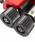 Close-up of the rollers of a Bead Roller Machine With 7 Inch Throat And Six Die Sets For Sheet Metal Fabrication And Auto Body Work Pro Grade