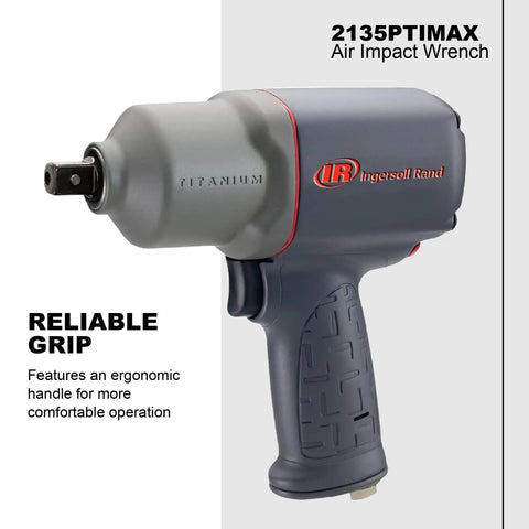 Rock Solid 1/2 Inch Drive Air Impact Wrench Featuring Twin Hammer Design And Titanium Housing For Reliable High Torque Output No Nonsense Professional Job Site Workhorse