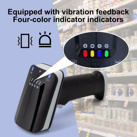 UHF RFID Handheld Scanner With Bluetooth And USB for Jewelry Clothing Shoes Grocery Store and Warehouse, side view