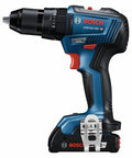 Side view of 18V EC Brushless Hammer Drill Driver With Half Inch Capacity, 490 Inch-Pounds Torque, 20-Setting Clutch, Rapid Mode Selection